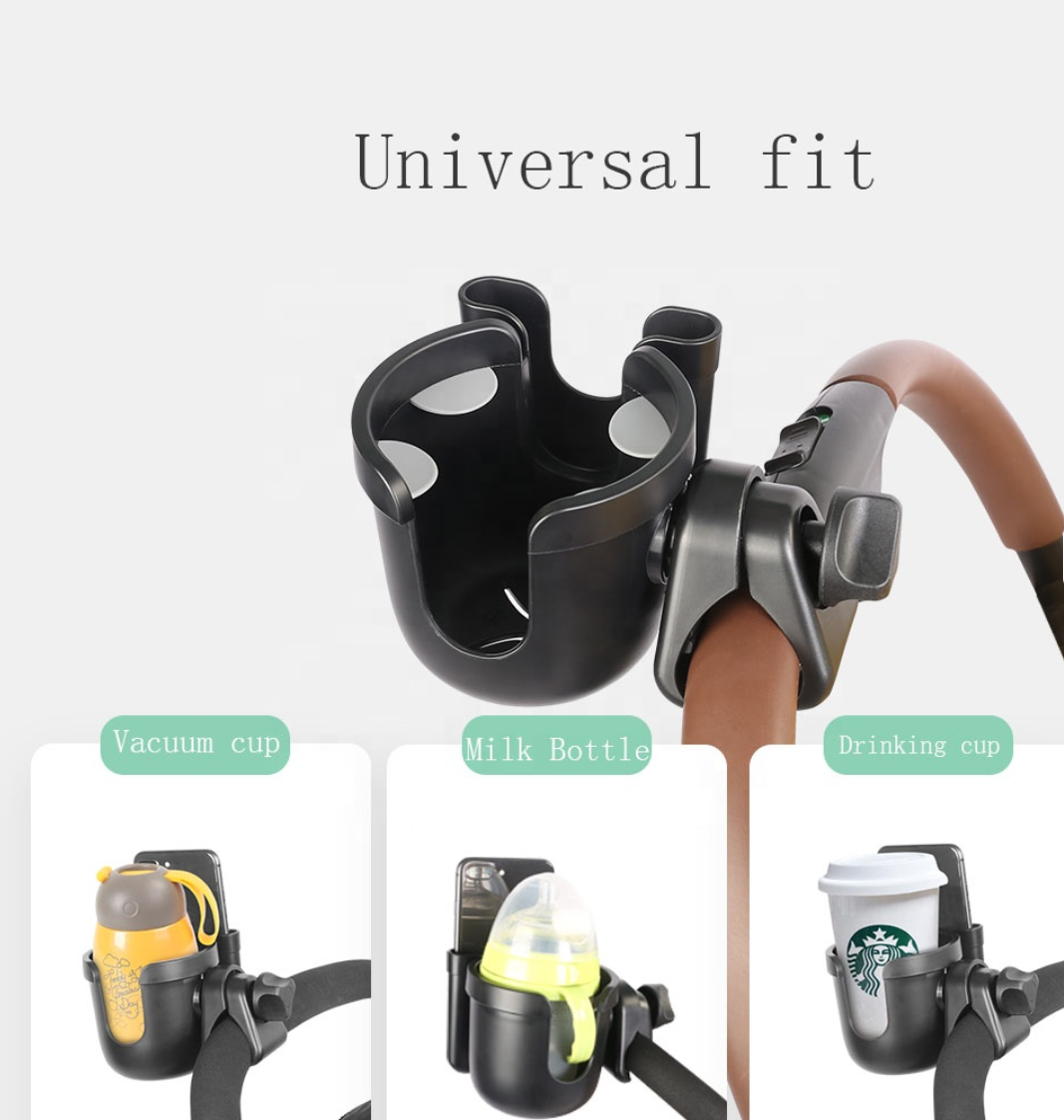 Baby Stroller 2 in 1 Cup Holder & Phone Holder